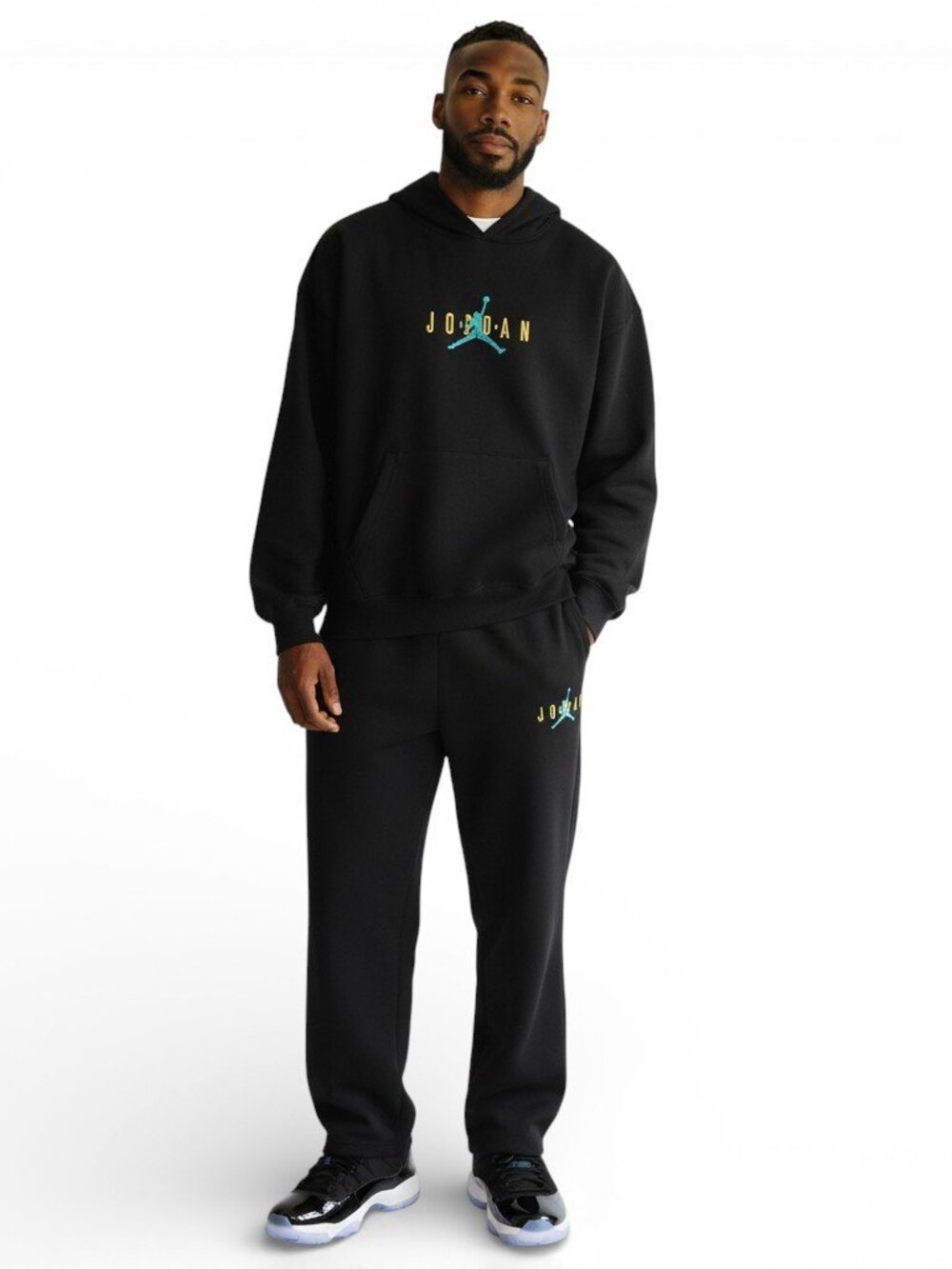 Jordan Nike Mens AJ 11 Gamma Tracksuit Track Suit Pants Joggers Hoodie Medium